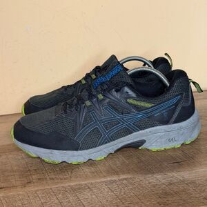 ASICS GEL Venture 8 Trail Size 11 Mens Black Blue 1011A824 shoes sneakers
